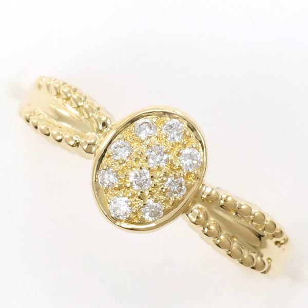 18K Yellow Gold Diamond Ring Size 6 in Excellent Condition