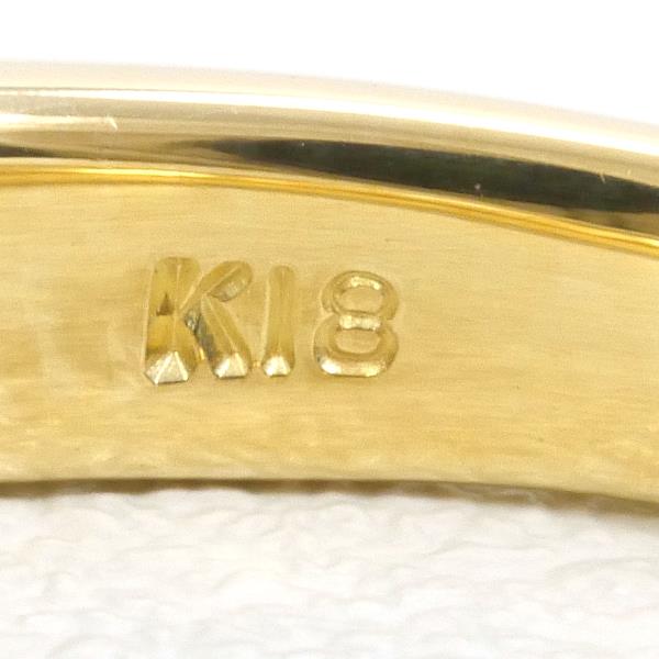 K18 Yellow Gold Diamond Ring 11号 0.10ct in Excellent Condition