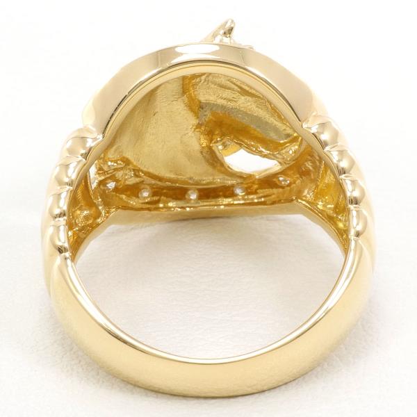 K18 Yellow Gold Diamond Ring 15 Size in Excellent Condition