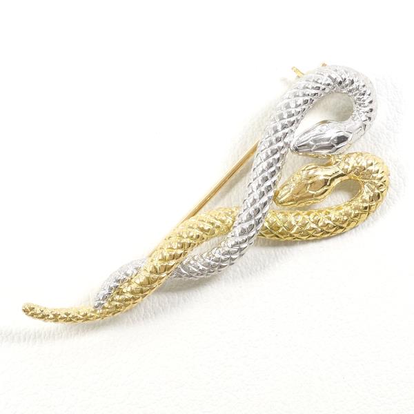 PT900 Platinum K18 Yellow Gold Brooch