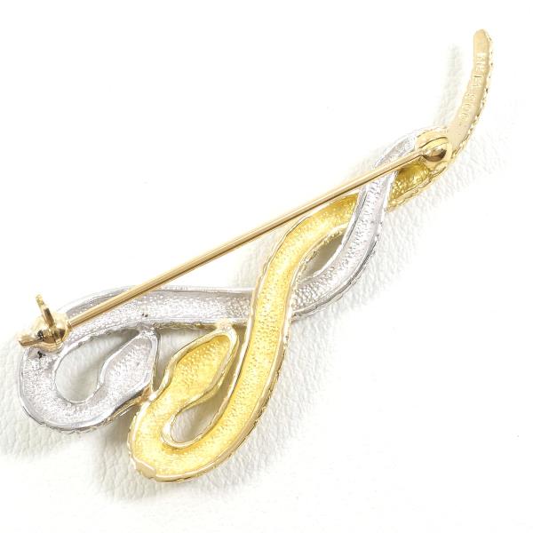 PT900 Platinum K18 Yellow Gold Brooch