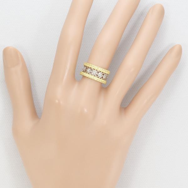 PT900 Platinum K18 Yellow Gold Diamond Ring 8.5