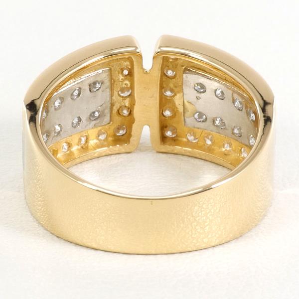 K18YG Yellow Gold Diamond Ring 10.5 in Excellent Condition