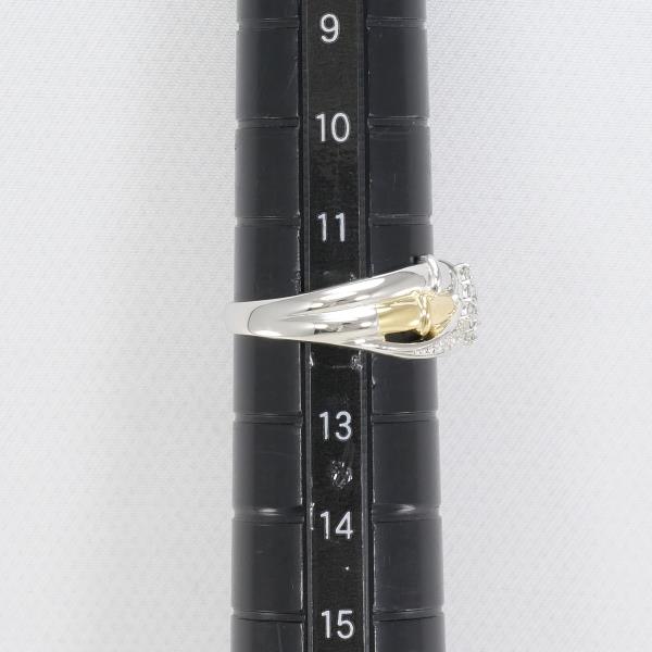 PT900 Platinum K18 Yellow Gold Diamond Ring in Excellent Condition