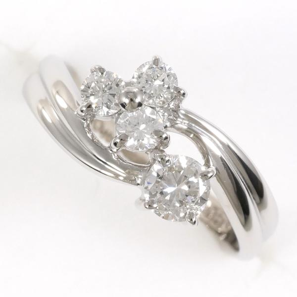 PT900 Platinum Diamond Ring 9号 0.50 SI2 in Excellent Condition