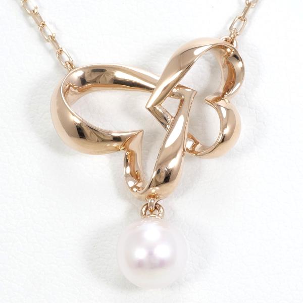 Mikimoto K18 Pink Gold Pearl Necklace in Excellent Condition