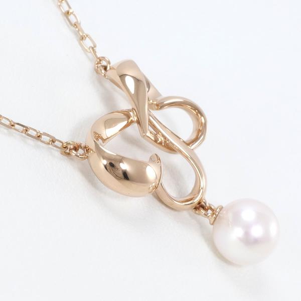 Mikimoto K18 Pink Gold Pearl Necklace in Excellent Condition