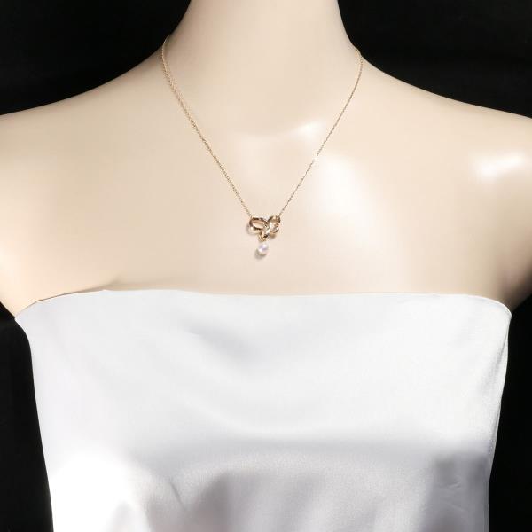 Mikimoto K18 Pink Gold Pearl Necklace in Excellent Condition