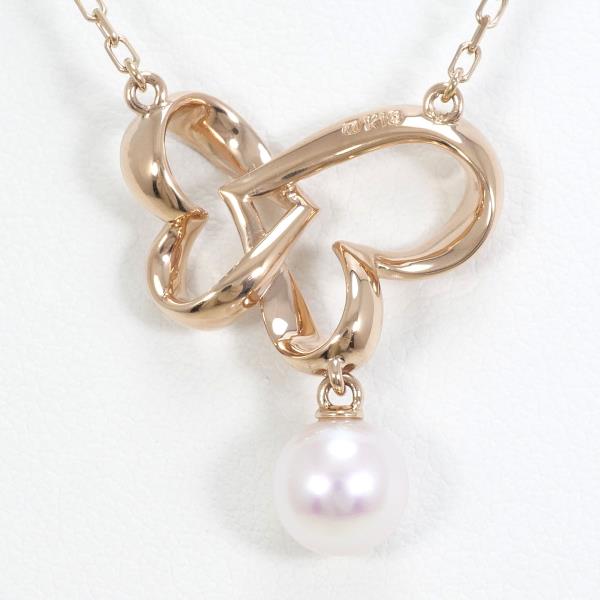 Mikimoto K18 Pink Gold Pearl Necklace in Excellent Condition