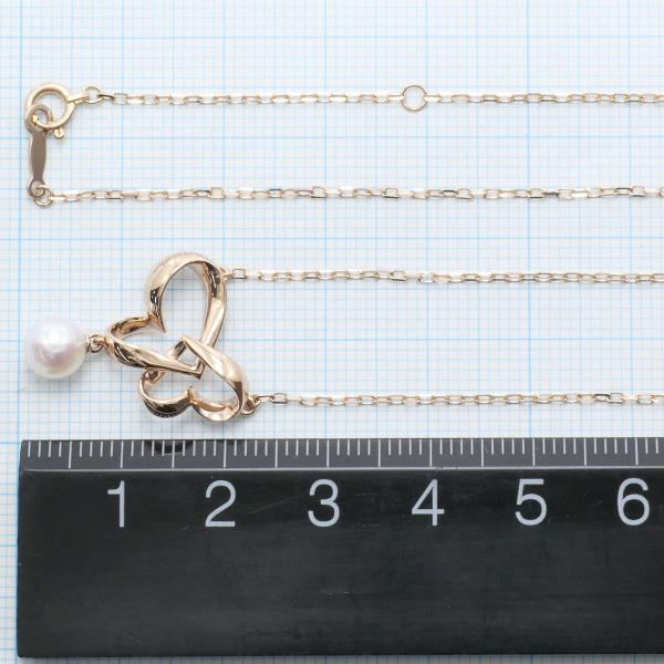 Mikimoto K18 Pink Gold Pearl Necklace in Excellent Condition