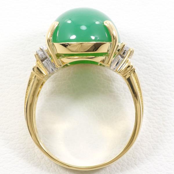 18K Yellow Gold Chrysoprase Ring