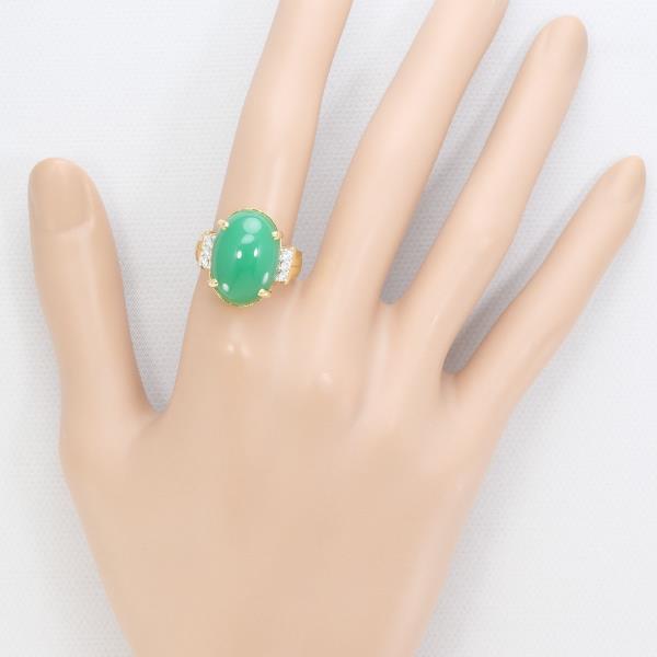 18K Yellow Gold Chrysoprase Ring