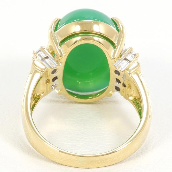 18K Yellow Gold Chrysoprase Ring