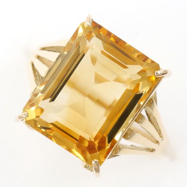 K18 Yellow Gold Citrine Ring in Excellent Condition