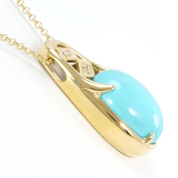 K18 Yellow Gold Turquoise Necklace