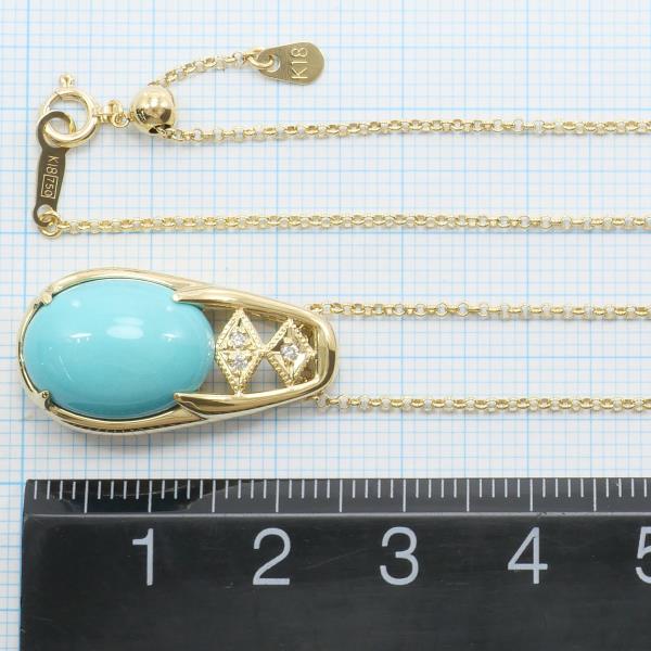 K18 Yellow Gold Turquoise Necklace