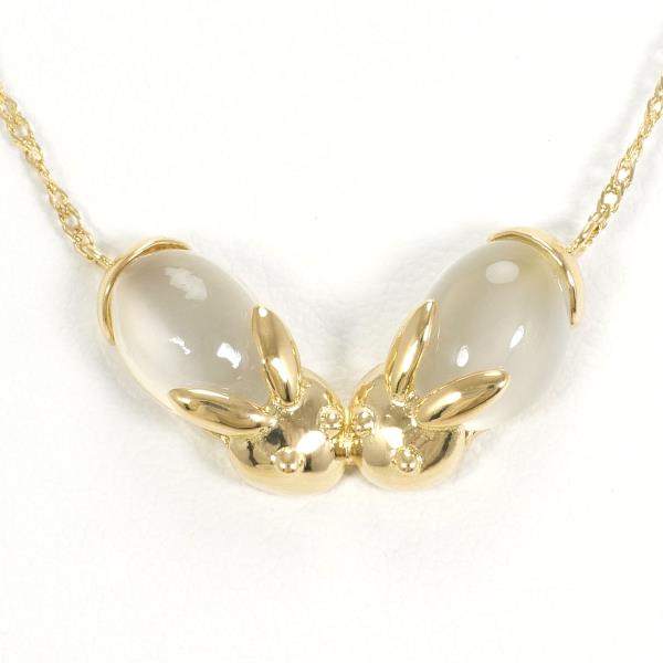 K18 Yellow Gold Moonstone Necklace in Excellent Condition