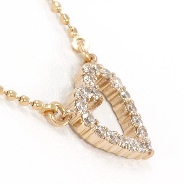 K18 Pink Gold Necklace with Brown Diamond in Excellent Condition