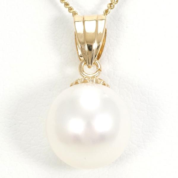 K18 Yellow Gold Pearl Necklace in Pristine Condition