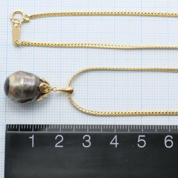 K18 Yellow Gold Pearl Necklace in Pristine Condition