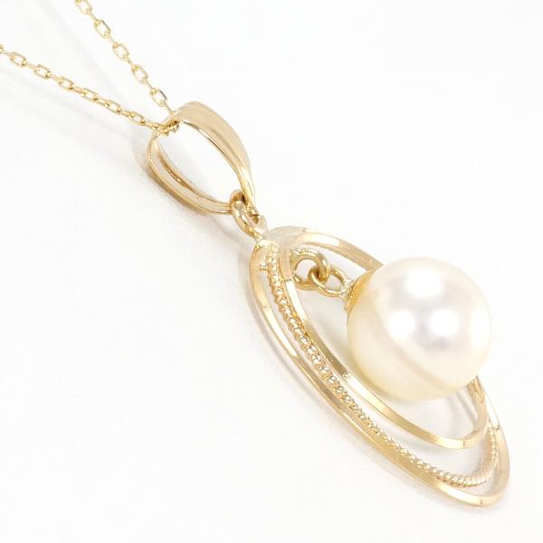 K18 Yellow Gold Pearl Necklace in Pristine Condition