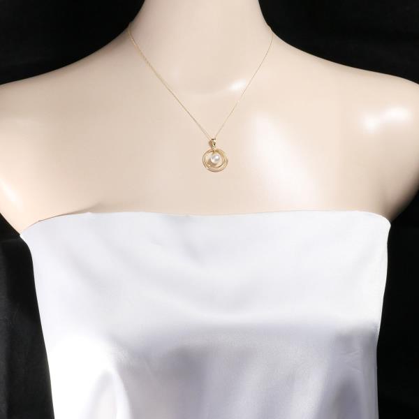 K18 Yellow Gold Pearl Necklace in Pristine Condition