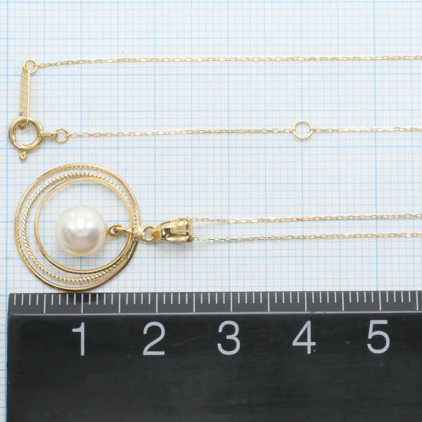 K18 Yellow Gold Pearl Necklace in Pristine Condition