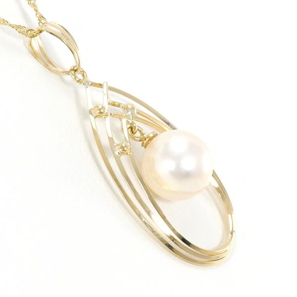 K18 Yellow Gold Pearl Necklace in Pristine Condition