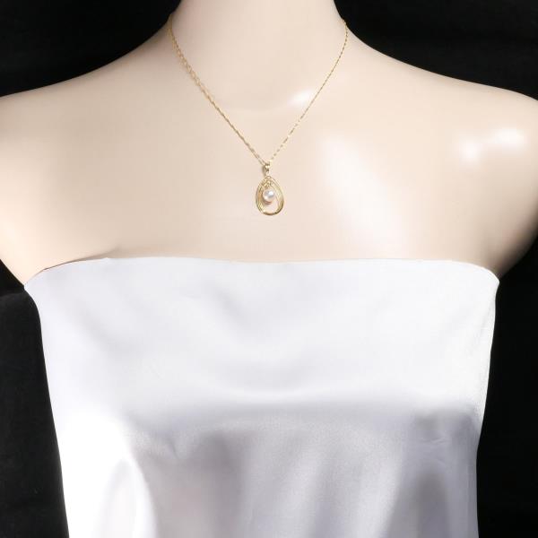 K18 Yellow Gold Pearl Necklace in Pristine Condition