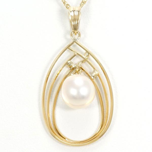 K18 Yellow Gold Pearl Necklace in Pristine Condition