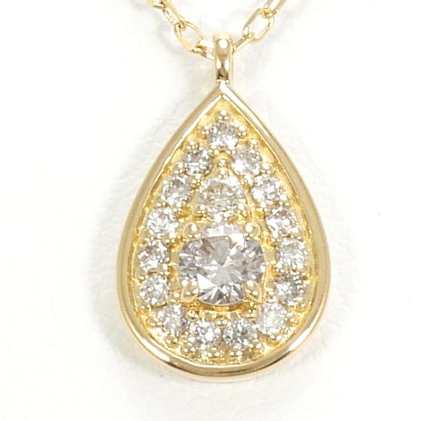 K18 Yellow Gold Diamond Necklace 0.28ct in Excellent Condition