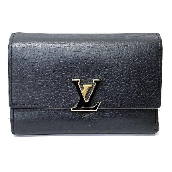 Louis Vuitton Taurillon Leather Compact Wallet M62157