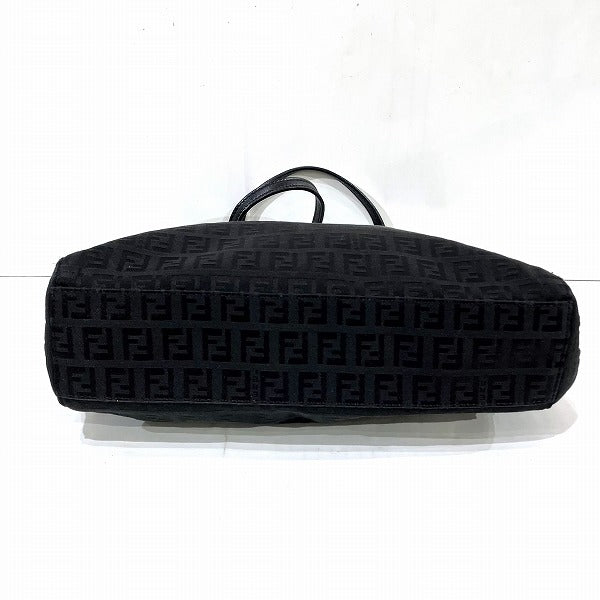 Fendi Zucchino Black Canvas Handbag