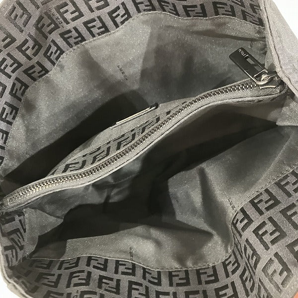 Fendi Zucchino Black Canvas Handbag