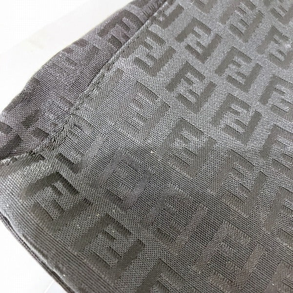 Fendi Zucchino Black Canvas Handbag