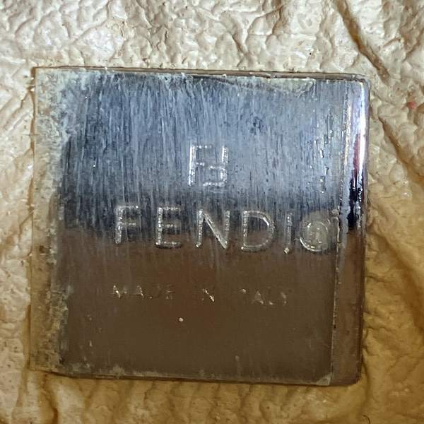 Fendi Zucca Nylon Leather Cosmetic Pouch in Fair Condition