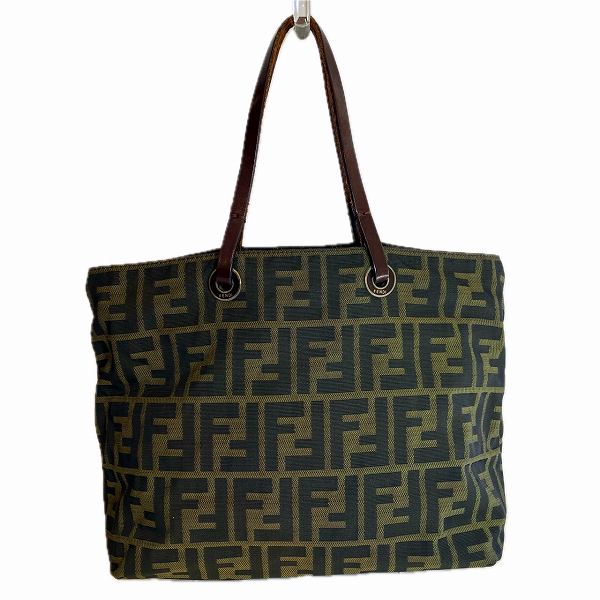 Fendi Nylon Leather Zucca Handbag