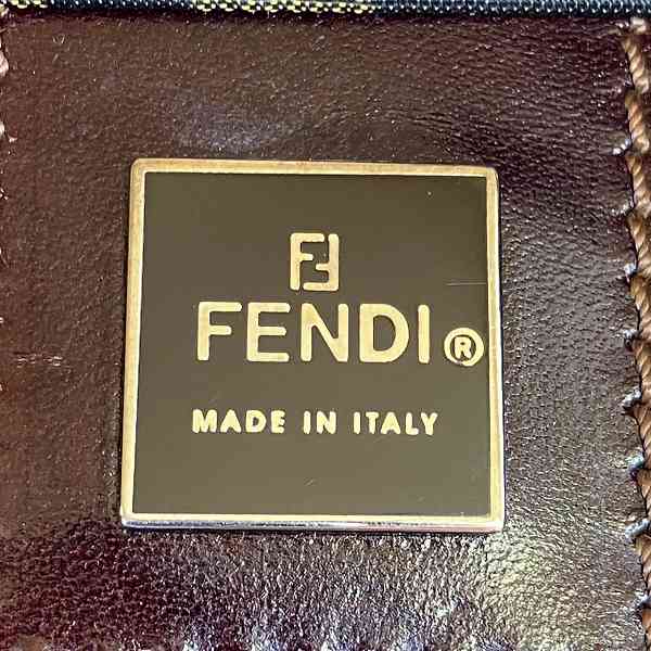 Fendi Nylon Leather Zucca Handbag