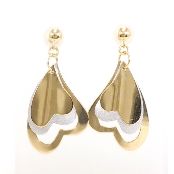 K18 Yellow Gold White Gold Earrings