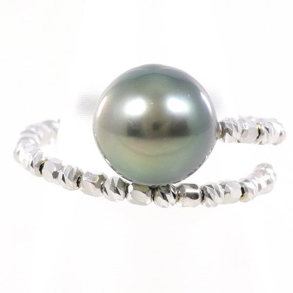 K18 White Gold Pearl Ring 9mm in Excellent Condition