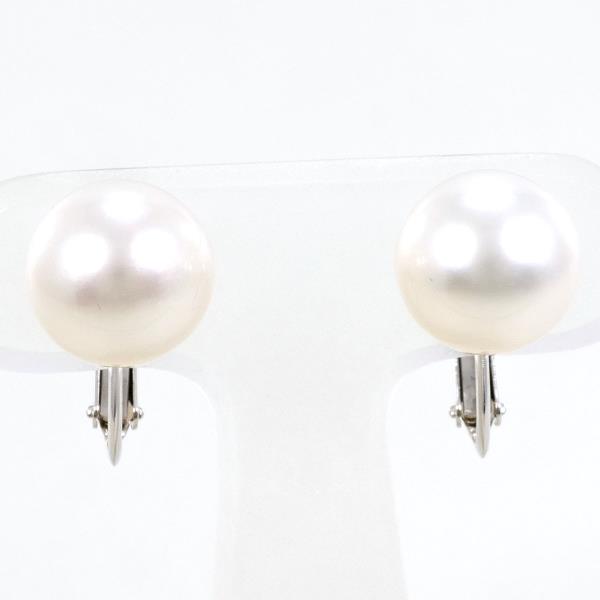 K14 White Gold Pearl Earrings in Excellent Condition