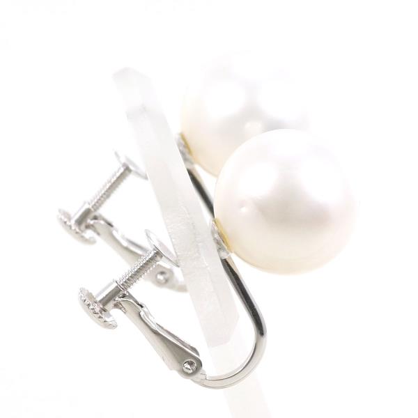 K14 White Gold Pearl Earrings in Excellent Condition