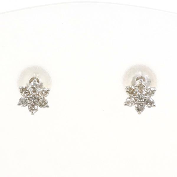 K10 White Gold Diamond Earrings