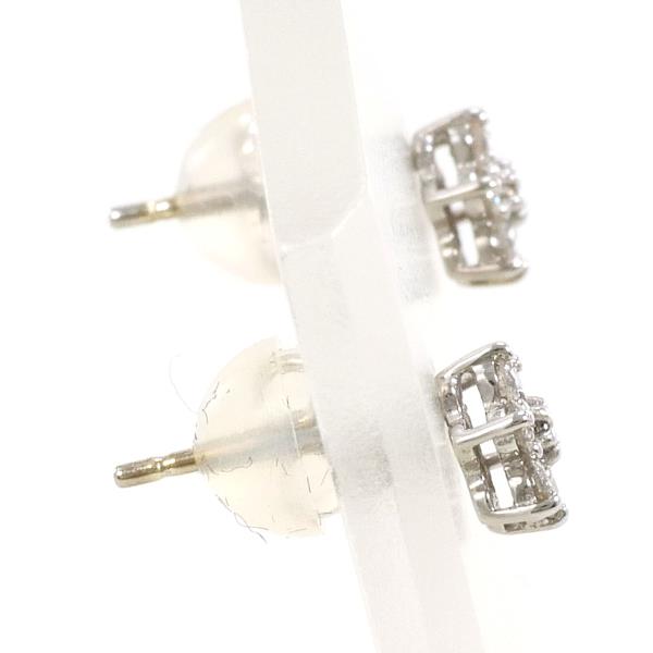 K10 White Gold Diamond Earrings 0.10ct in Great Condition