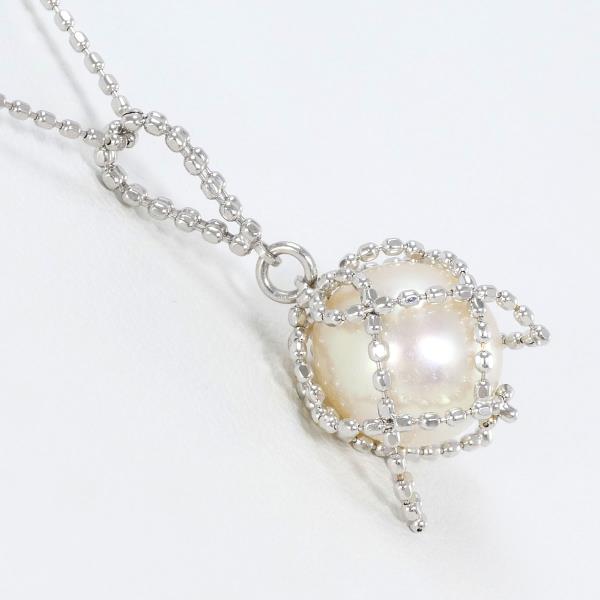 K10 White Gold Pearl Necklace in Pristine Condition