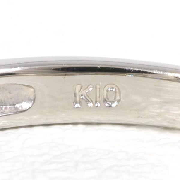 K10 White Gold Diamond Ring 11.5