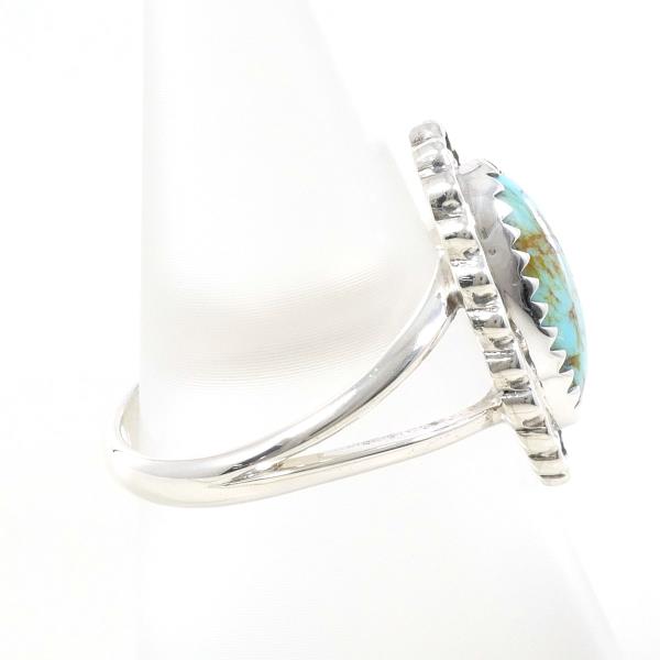 925 Silver Turquoise Ring 11号 in Excellent Condition