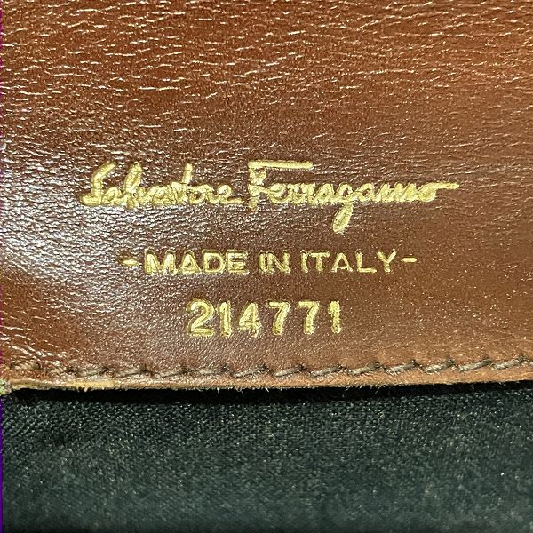 Salvatore Ferragamo Gancini Leather Micro Mini Shoulder Bag 214771 in Good Condition