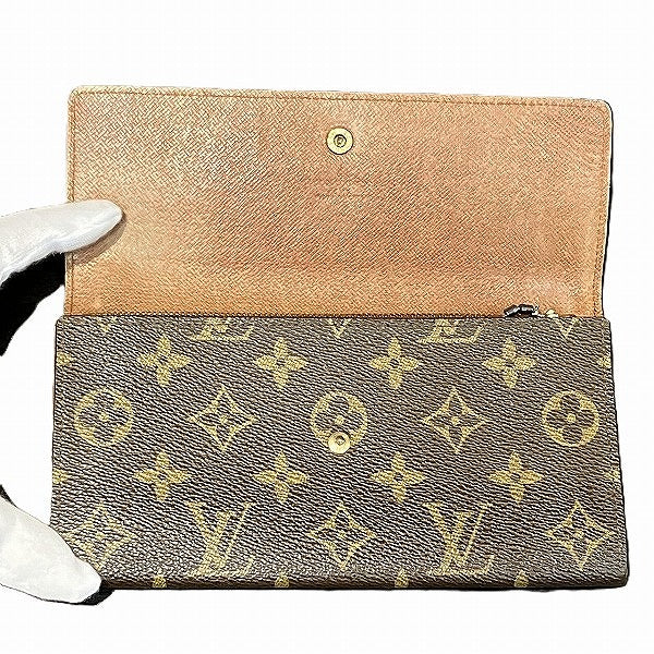 Louis Vuitton Monogram Pochette Porte Monnaie Credit Long Wallet M61723 in Fair Condition