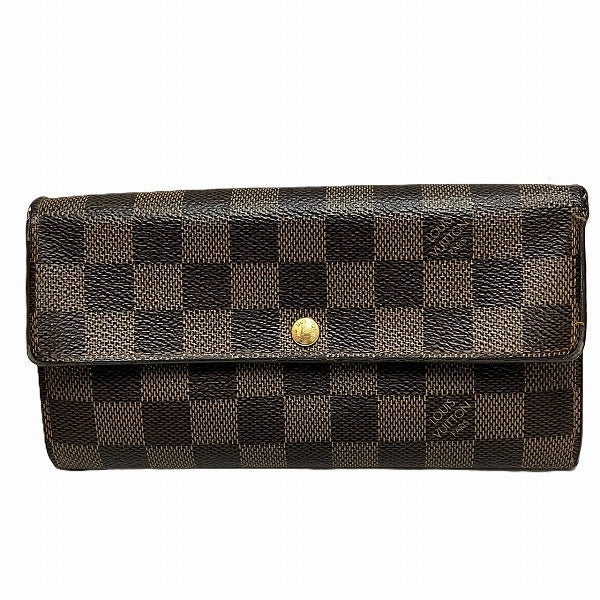 Louis Vuitton Damier Portefeuille Sarah Long Wallet N61734 in Fair Condition